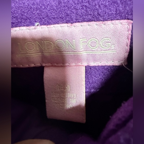 Purple London Fog Girls Jacket w/matching hat sz 18m (3aj) - Picture 3 of 7